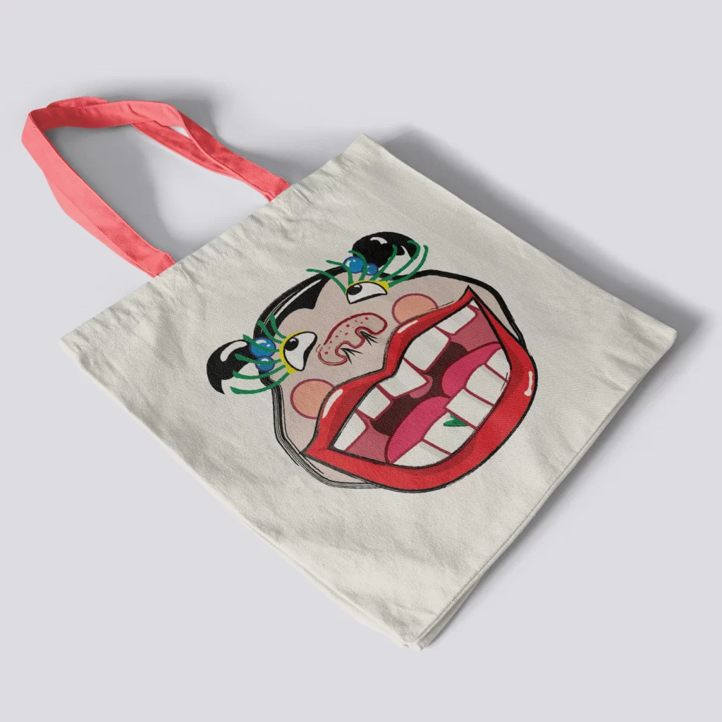 A Humorous Canvas Bag Mockup.