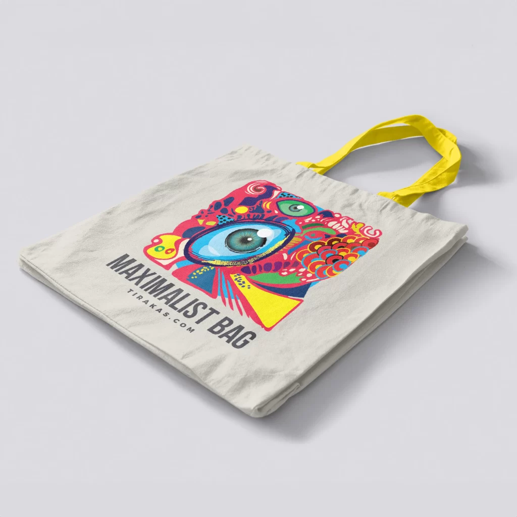 A Maximalist Canvas Bag Mockup.