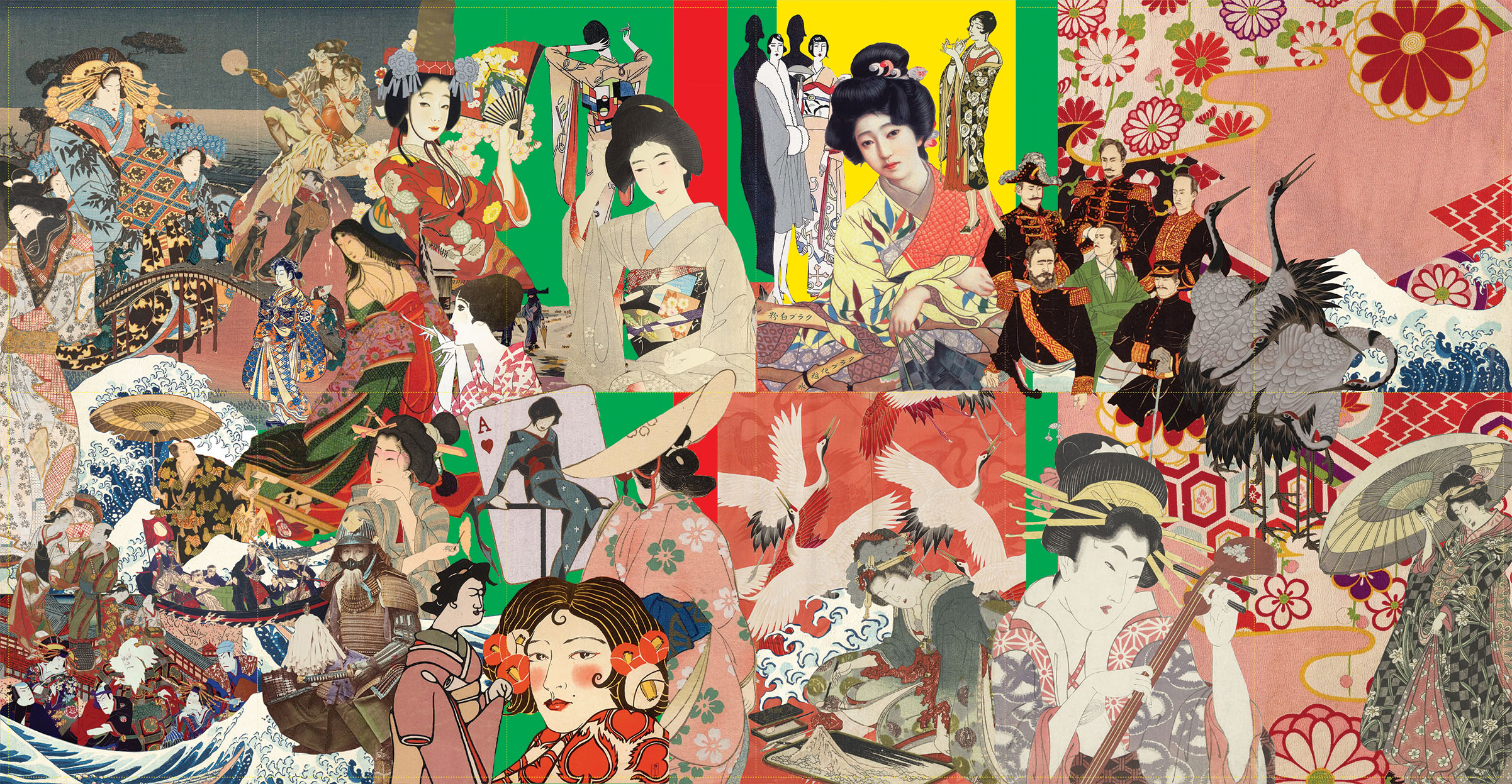 Collage of Japan's old times