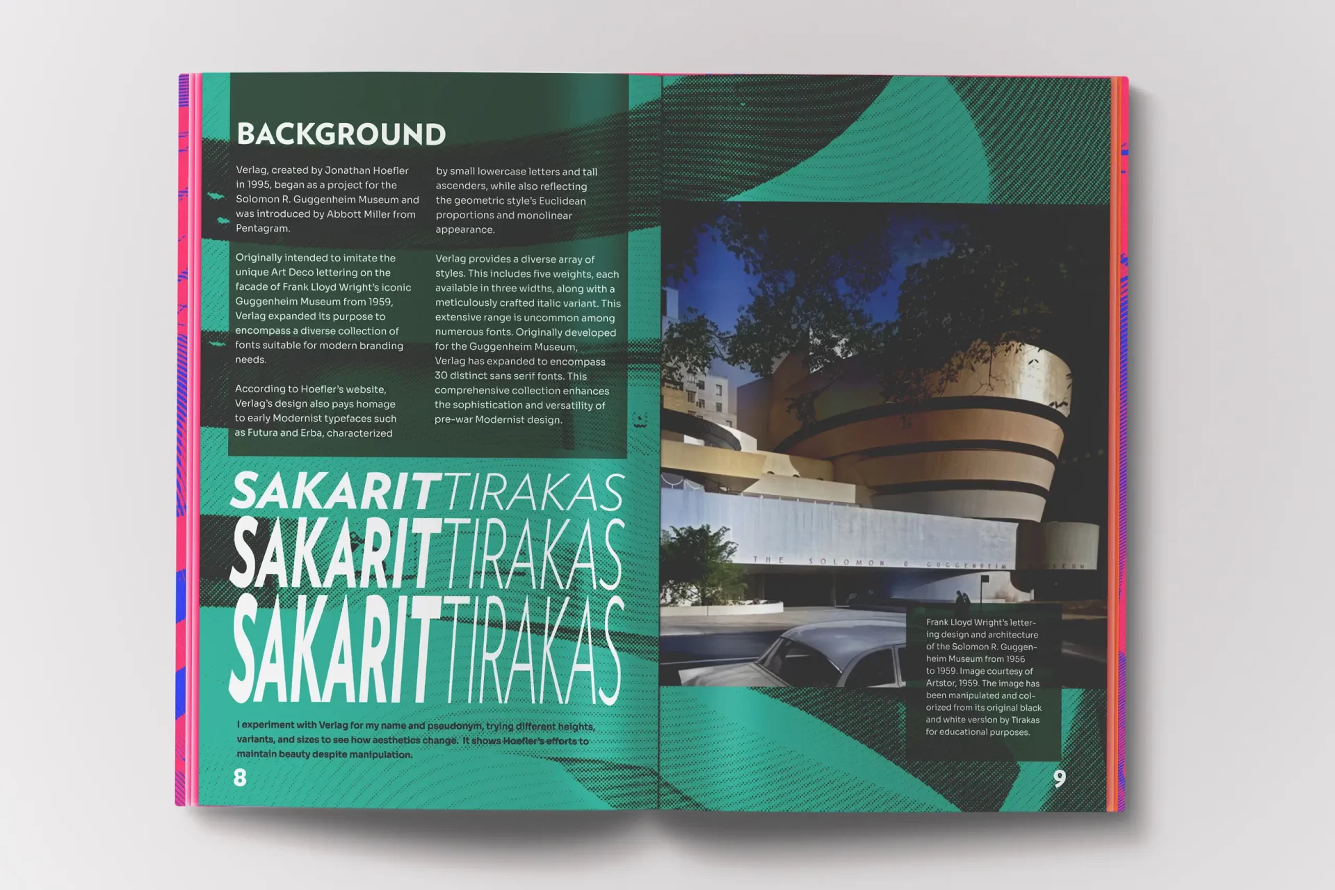 A Visual Analysis, Elegance, and Legacy of the Verlag Typeface, Page 8-9