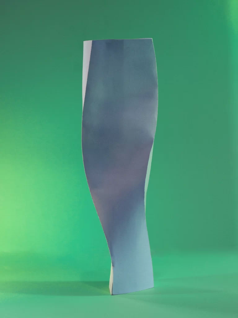 The Elysian Family are 5 sculptures made of paper inspired by Richard Serra's 1967 "Verb List" concept.