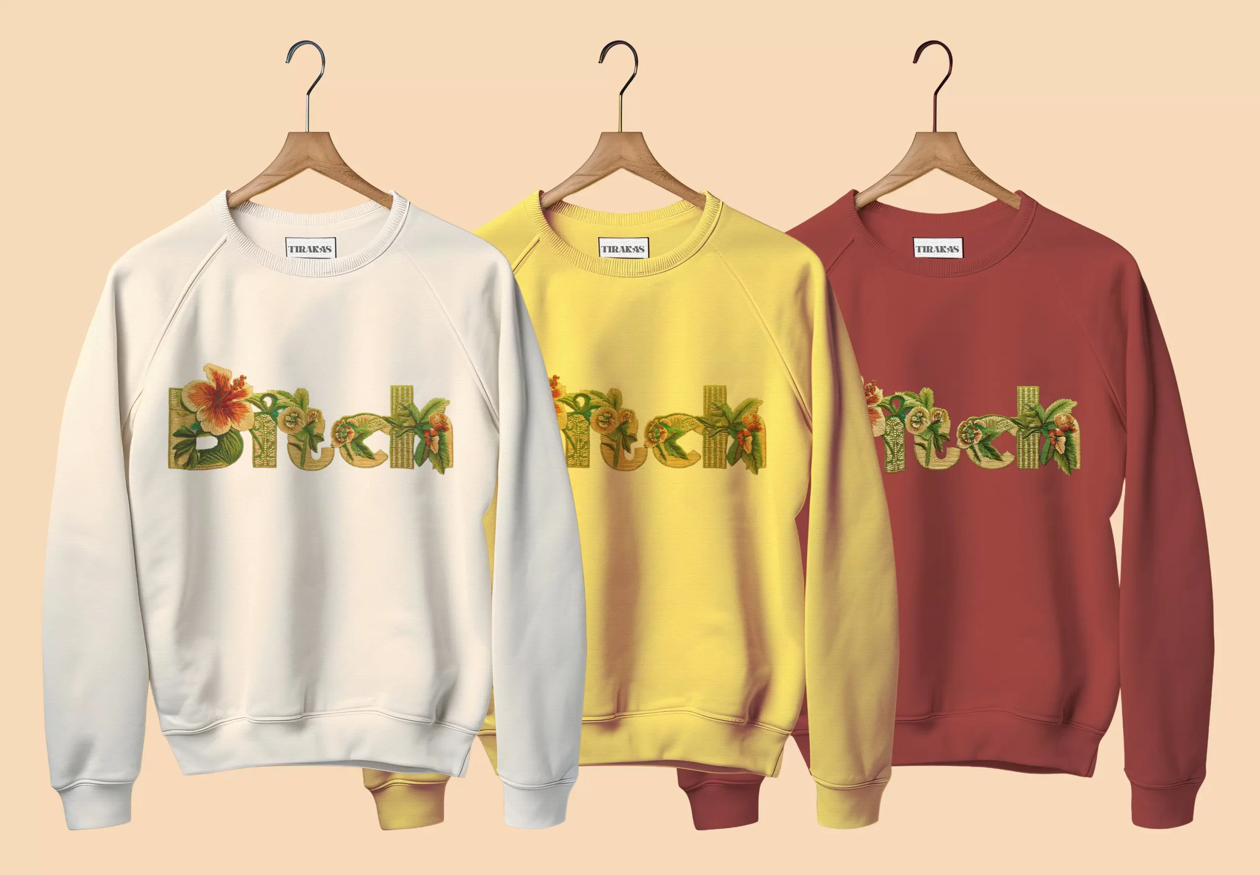 Industrial design featuring Typorganik Display typeface; the composition blends high-contrast themes—vulgarity and natural beauty—through Trompe-l'œil botanical elements layered over reclaimed profane language. The piece reflects cultural confrontation, where activists and artists reframe offensive words into symbols of empowerment and expressive resistance.